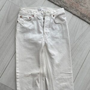 Redone white denim jeans size 24